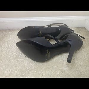 Black Tri-Strap Heels